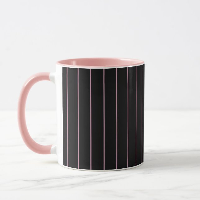 Caneca black and pink striped (Esquerda)