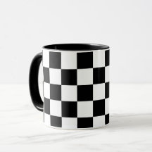 Black and White Checkered Print