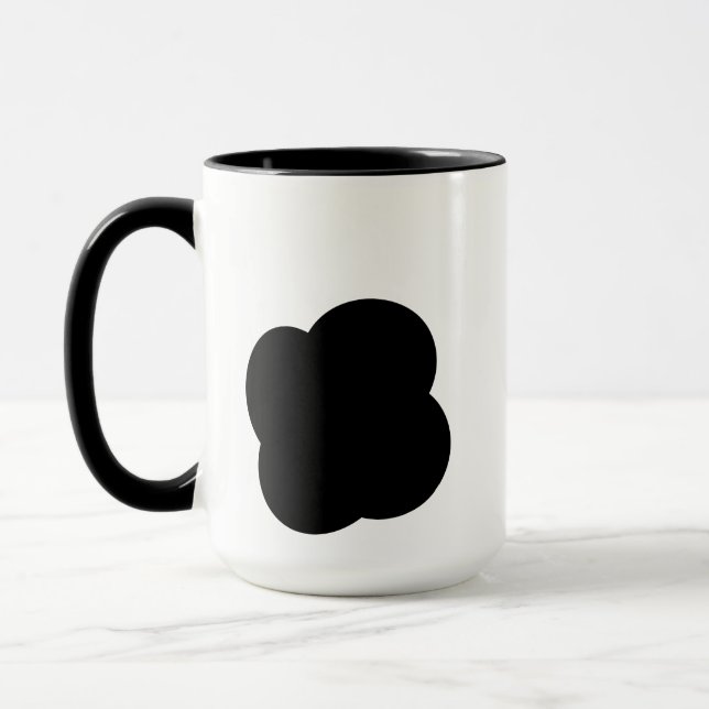 Caneca Black and White Floral Two-Tone Mug (Esquerda)