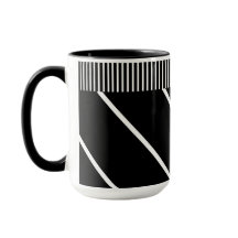 Black and White Mug - Chic in Strips