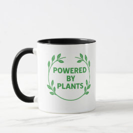 Caneca Black and White Vegan Plant Based Mug