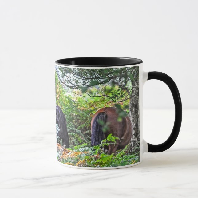 Caneca Black & Bay New Forest Ponies, Hampshire, Inglater (Direita)