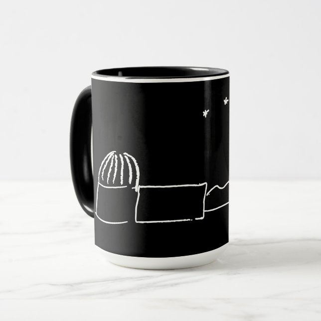 Caneca Black Breckland Astro Mug (sem texto) (Frente Esquerda)