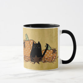 Caneca Black Cat E Pumpkins Mug
