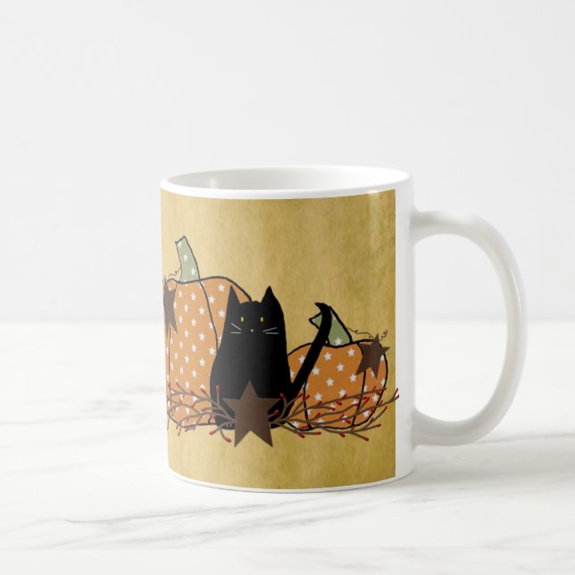 Caneca Black Cat E Pumpkins Mug (Direita)