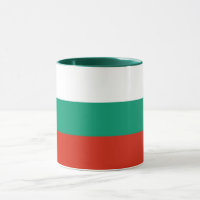 Black Combo Mug com bandeira da Bulgária