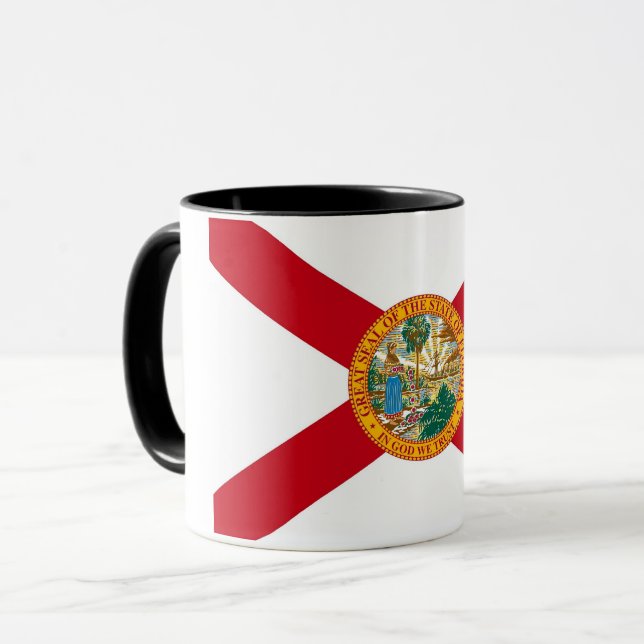 Caneca Black Combo Mug com bandeira da Flórida, EUA (Frente Esquerda)