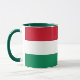 Caneca Black Combo Mug com bandeira da Hungria