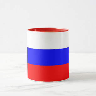 Caneca Black Combo Mug com bandeira da Rússia