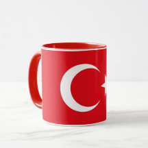 Black Combo Mug com bandeira da Turquia