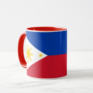 Caneca Black Combo Mug com bandeira das Filipinas