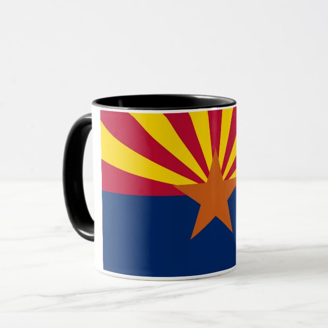 Caneca Black Combo Mug com bandeira de Arizona, EUA (Frente Esquerda)