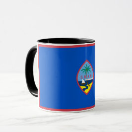Caneca Black Combo Mug com bandeira de Guam, EUA