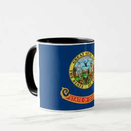 Caneca Black Combo Mug com bandeira de Idaho, EUA