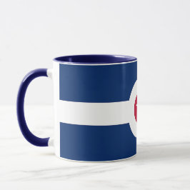 Caneca Black Combo Mug com bandeira de Indianapolis, EUA