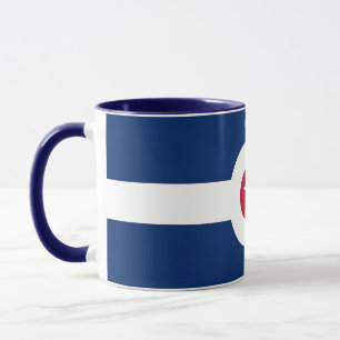 Caneca Black Combo Mug com bandeira de Indianapolis, EUA
