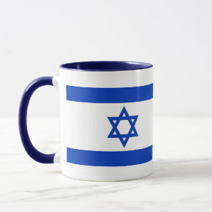 Caneca Black Combo Mug com bandeira de Israel