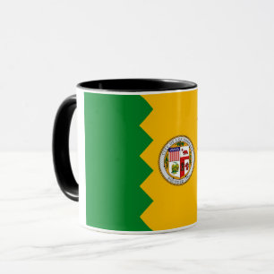 Caneca Black Combo Mug com bandeira de Los Angeles, EUA