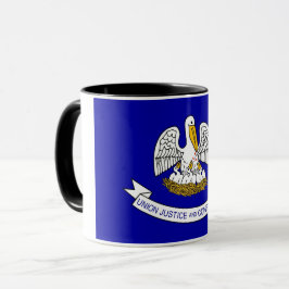 Caneca Black Combo Mug com bandeira de Louisiana, EUA