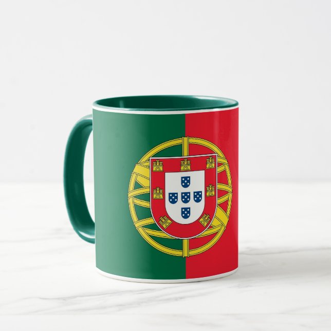 Caneca Black Combo Mug com bandeira de Portugal (Frente Esquerda)