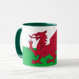 Caneca Black Combo Mug com bandeira de Wales, Reino Unido