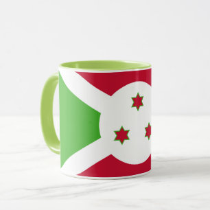 Caneca Black Combo Mug com bandeira do Burundi