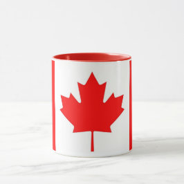 Caneca Black Combo Mug com bandeira do Canadá
