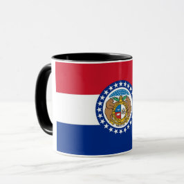 Caneca Black Combo Mug com bandeira do Missouri, EUA