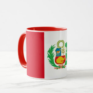 Caneca Black Combo Mug com bandeira do Peru