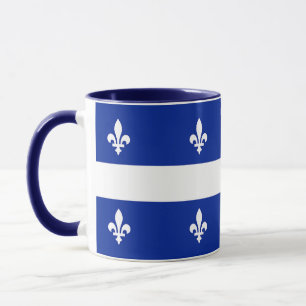 Caneca Black Combo Mug com bandeira do Quebec