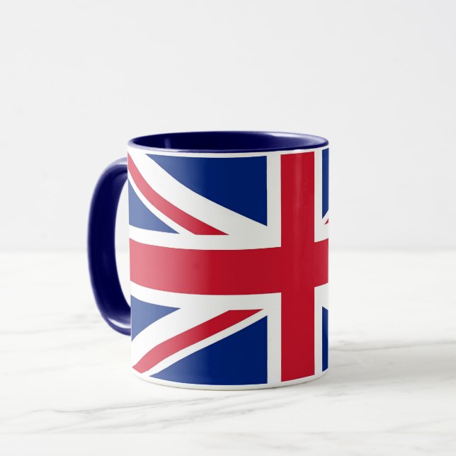 Caneca Black Combo Mug com bandeira do Reino Unido (Frente Esquerda)