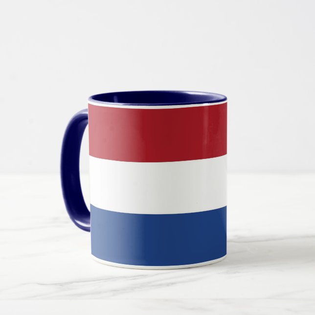 Caneca Black Combo Mug com bandeira dos Países Baixos (Frente Esquerda)