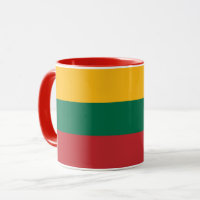 Black Combo Mug com pavilhão da Lituânia