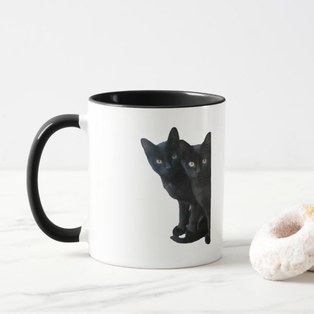 Caneca Black kittens (Com Donut)