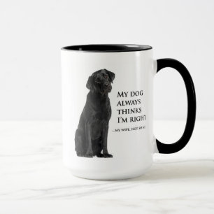 Caneca Black Lab v. Wife Mug