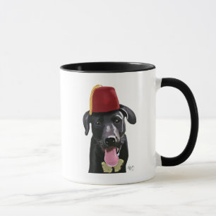 Caneca Black Labrador Com Fez