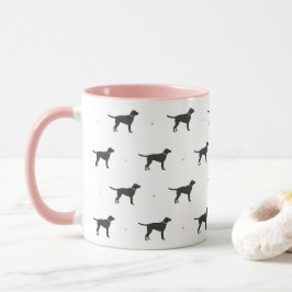 Caneca Black Labrador Pattern Mug