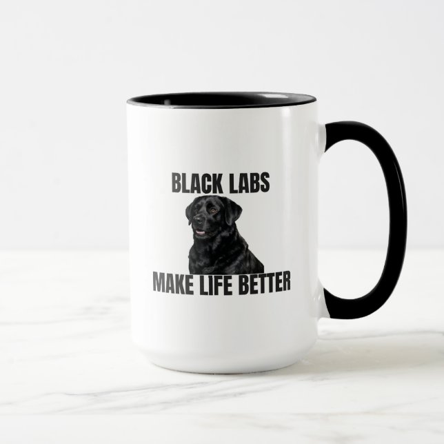 Caneca Black Labs Make Life Better – Coffee Mug (Direita)