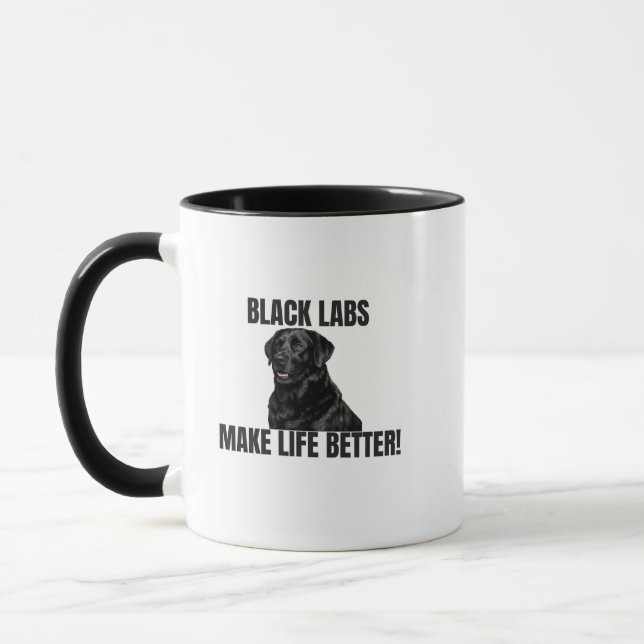 Caneca Black Labs Make Life Better! – Two-Sided Mug (Esquerda)