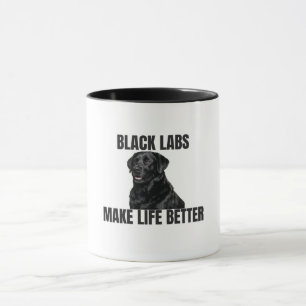 Caneca Black Labs Tornam a Vida Melhor – Black Lab Amigáv