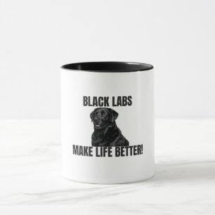 Caneca Black Labs tornam a vida melhor! – Labrador preto