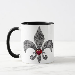 Caneca Black Lace 1 Fleur De Lis