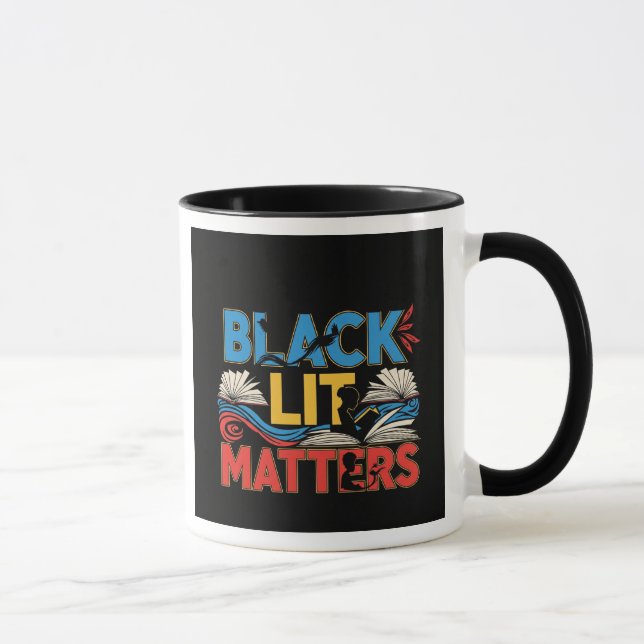 Caneca Black Lit Matters | Literatura Afrocentrada Ousada (Direita)