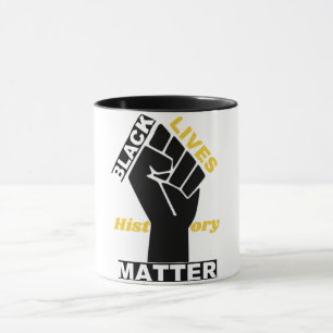 Caneca Black Lives Oficiais dos EUA Matter USA Flag Colle