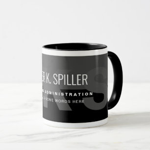 Caneca Black Moderna Profissão Café Mug com Nome