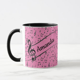 Caneca Black Musical personalizado Coffee Mug