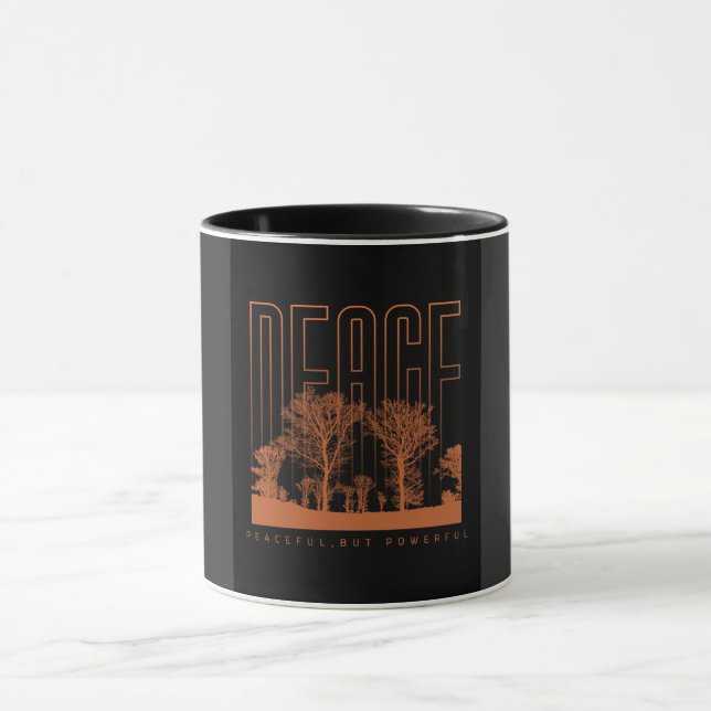 Caneca Black Orange Futurist Peace Mug (Centro)