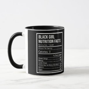 Caneca Black Queen Black Girls Nutrition Facts Friends