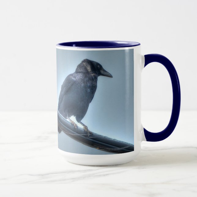 Caneca Black Raven em Powerline Gothic, Celtic, Wiccan (Direita)