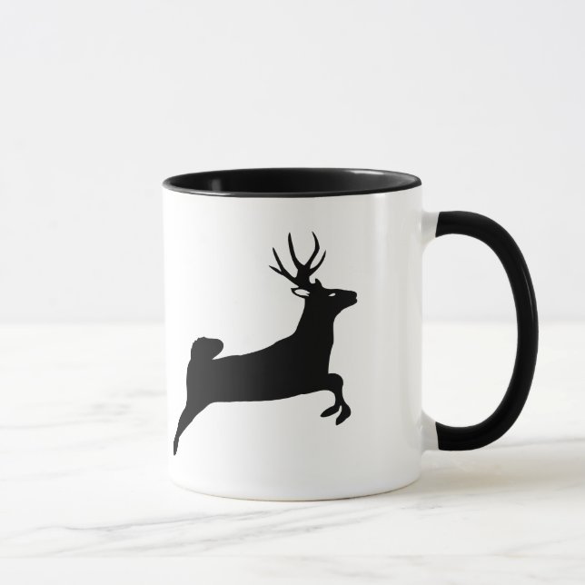 Caneca Black Reindeer Silhouette White (Direita)